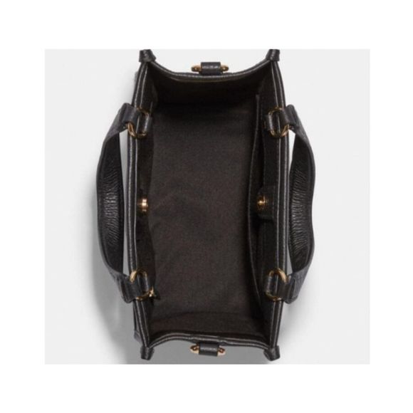 Coach Dempsey 22 Tote in black pebbled leather - Picture 3 of 10